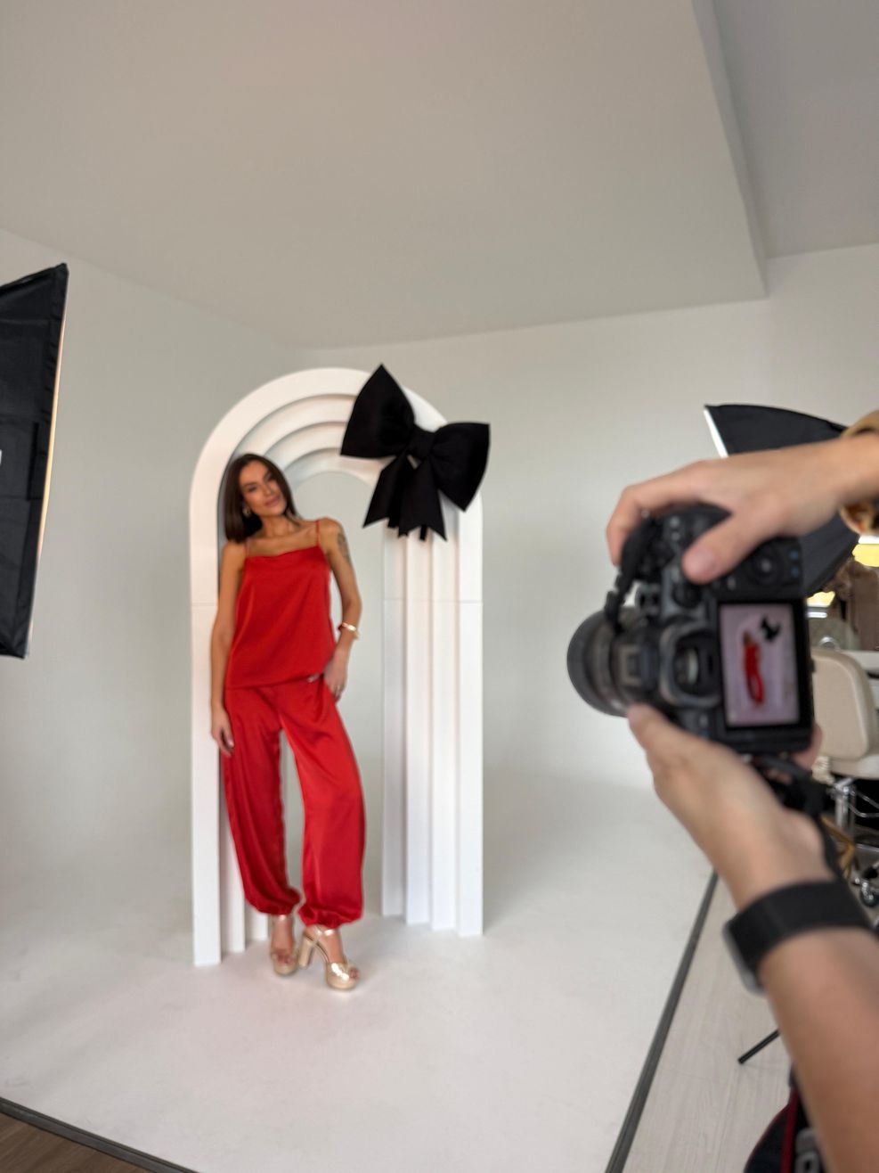 Conjunto Acetinado Betina - Vermelho