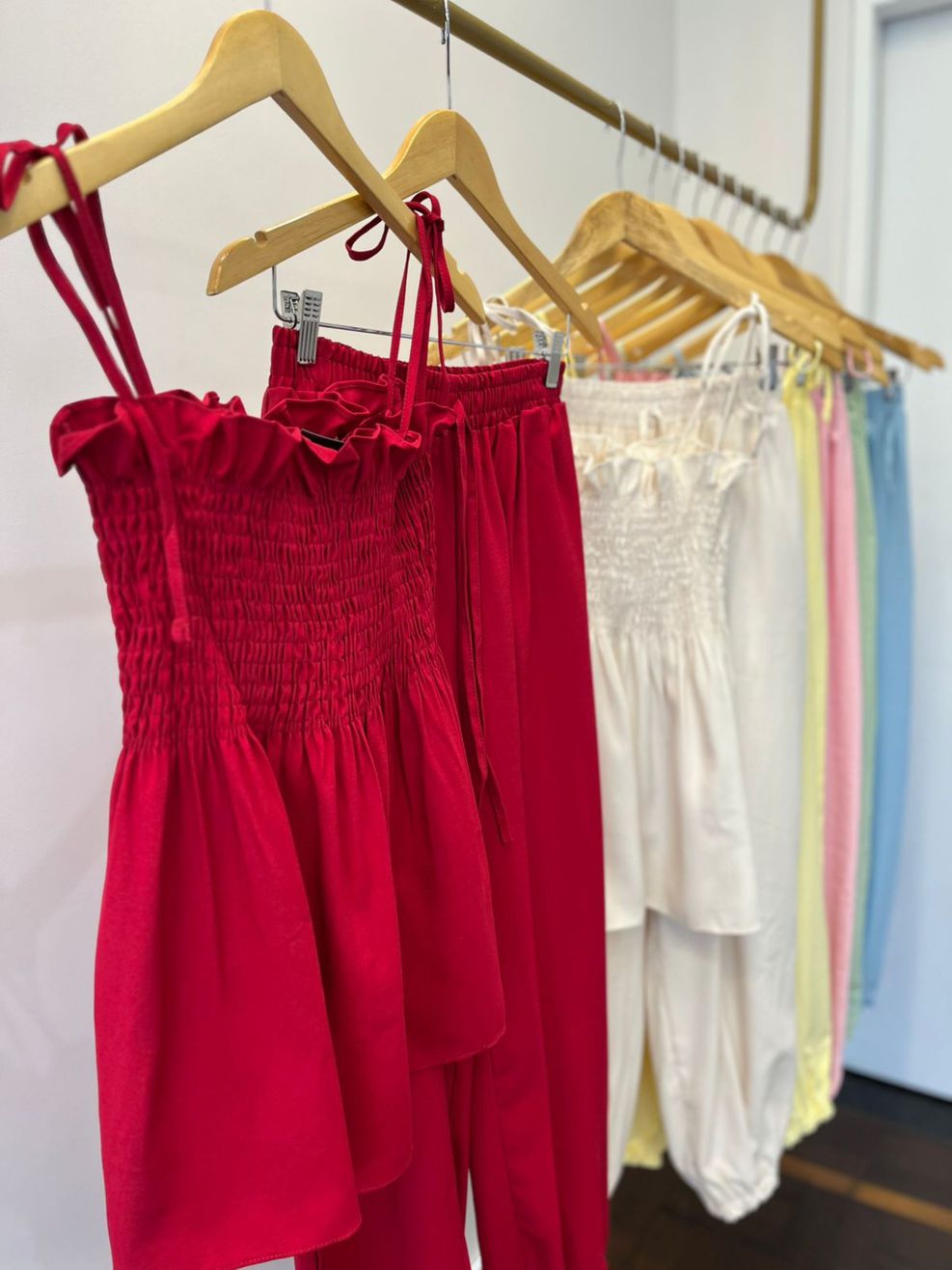 Conjunto Capri Lastex Marrant - Vermelho