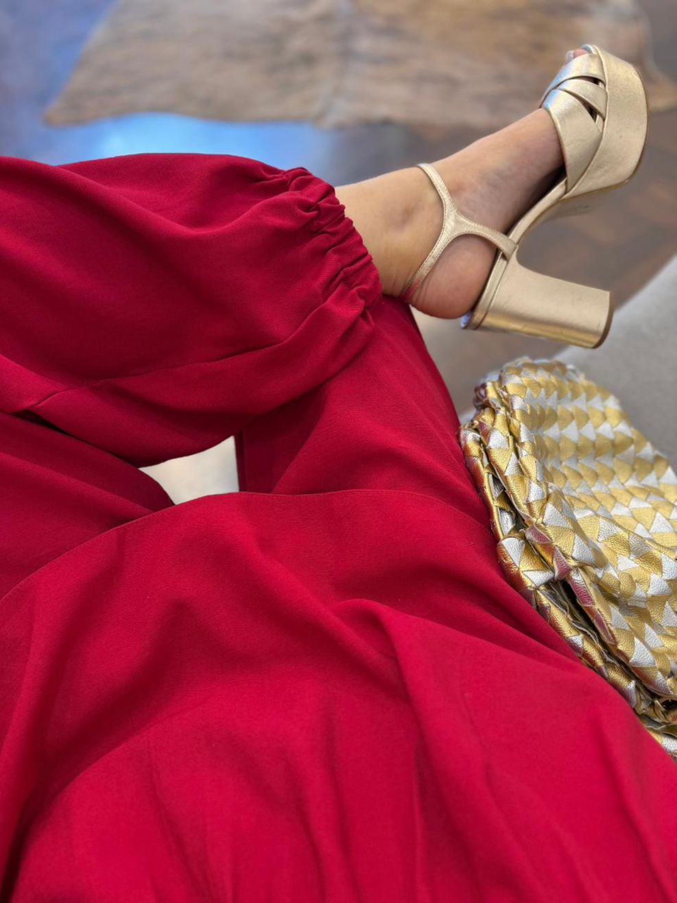 Conjunto Capri Lastex Marrant - Vermelho