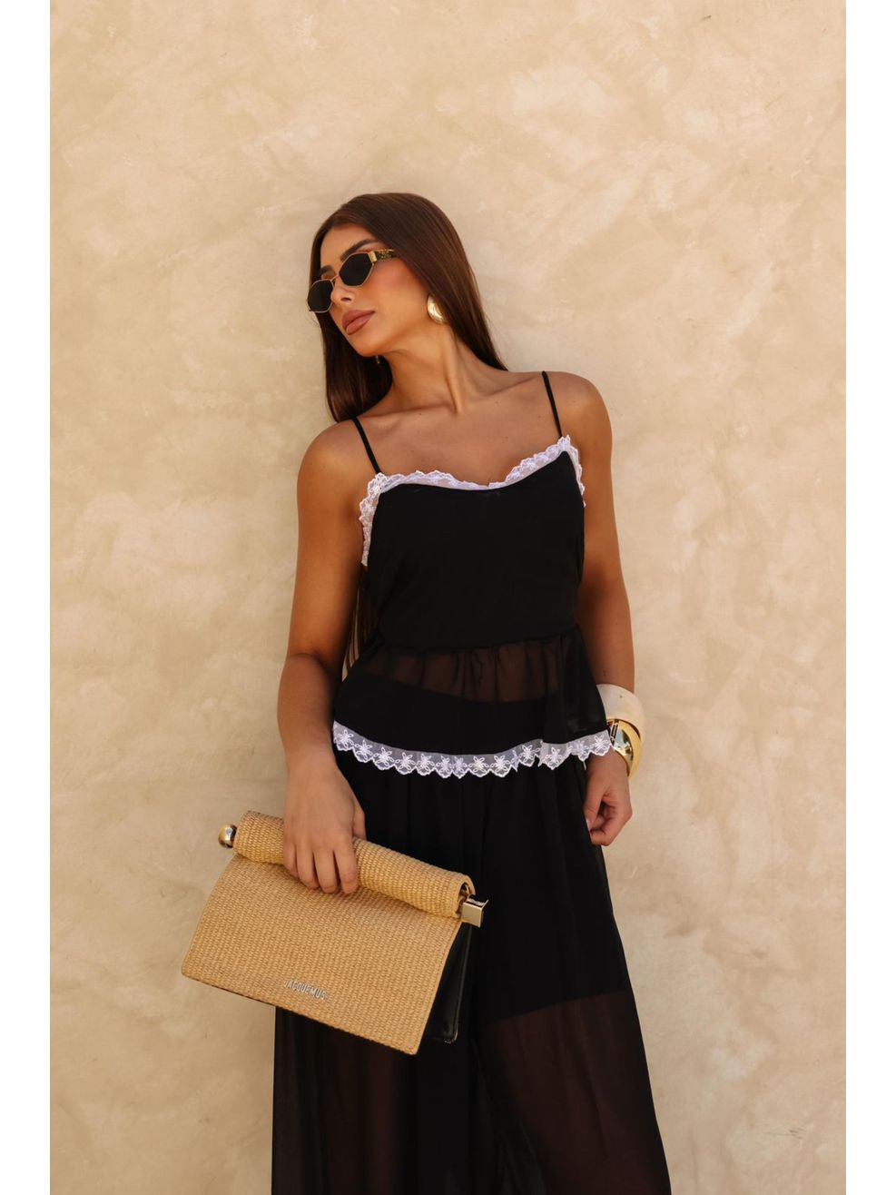 Conjunto Sophie Crepe de Seda - Preto 