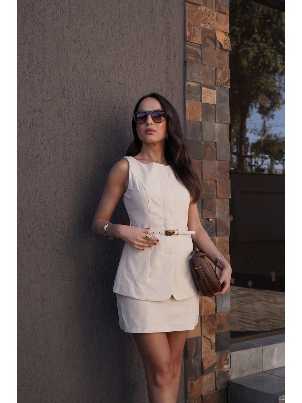 Conjunto Alfaiataria Saint Moritz - Bege 