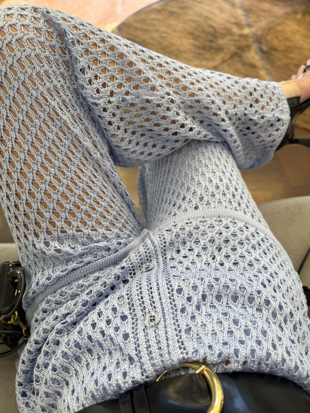 Conjunto Tricot Luísa - Azul Bebê 