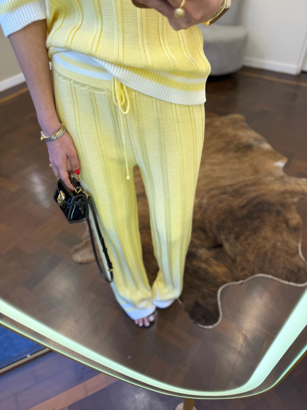 Conjunto Polo Emília - Amarelo Manteiga 