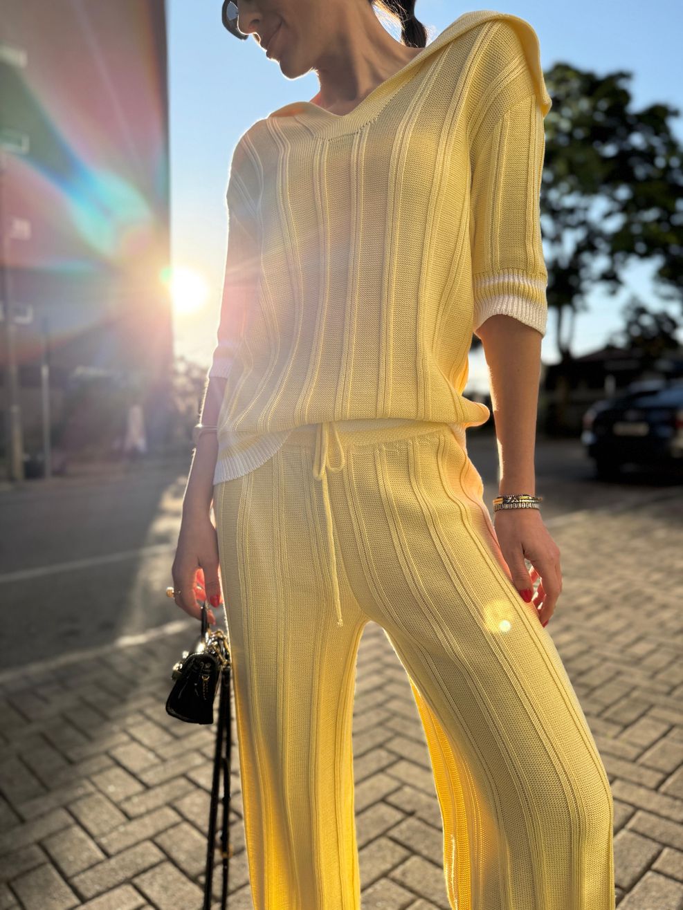 Conjunto Polo Emília - Amarelo Manteiga 