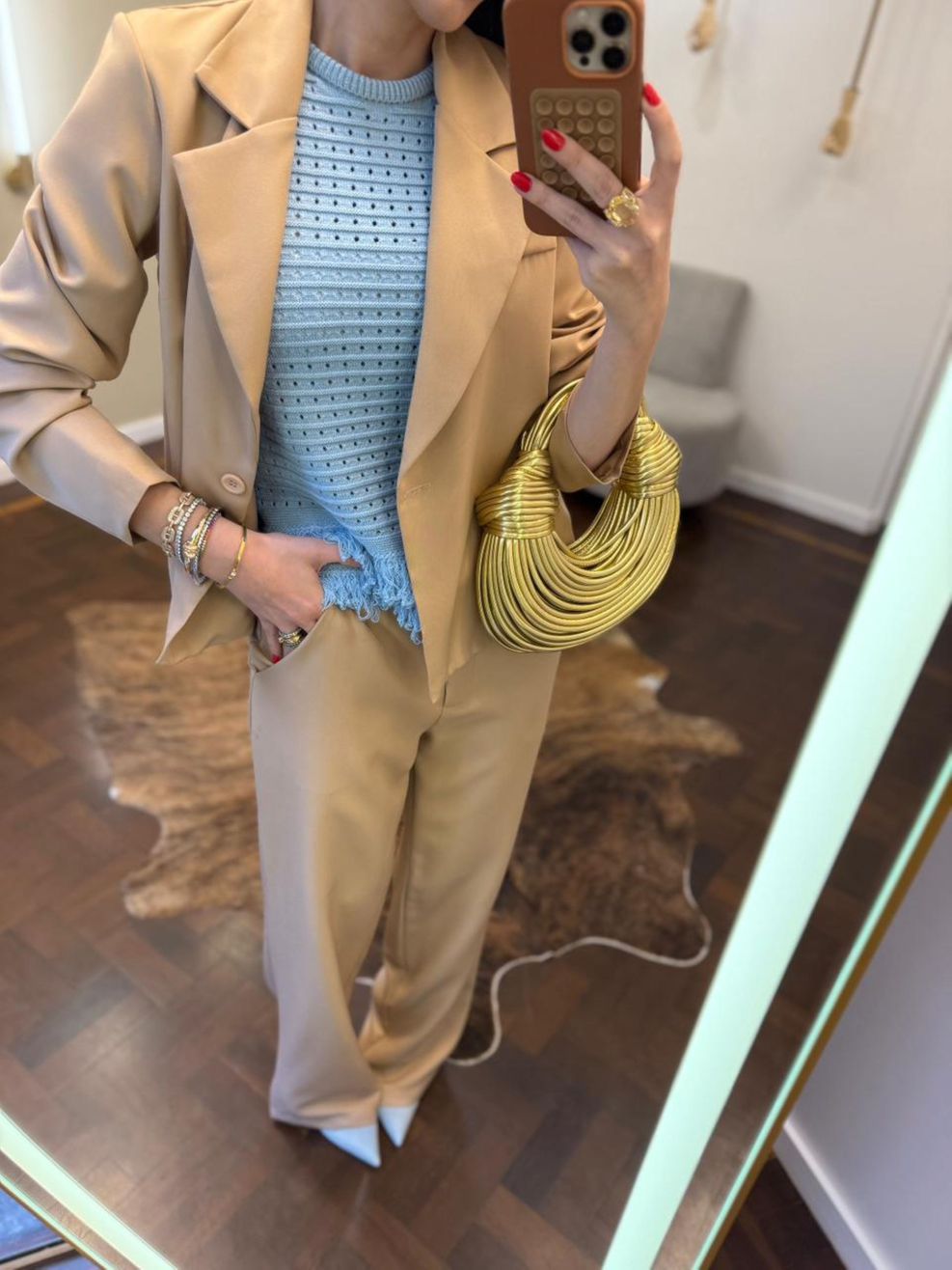 Conjunto Alfaiataria Lya - Bege 
