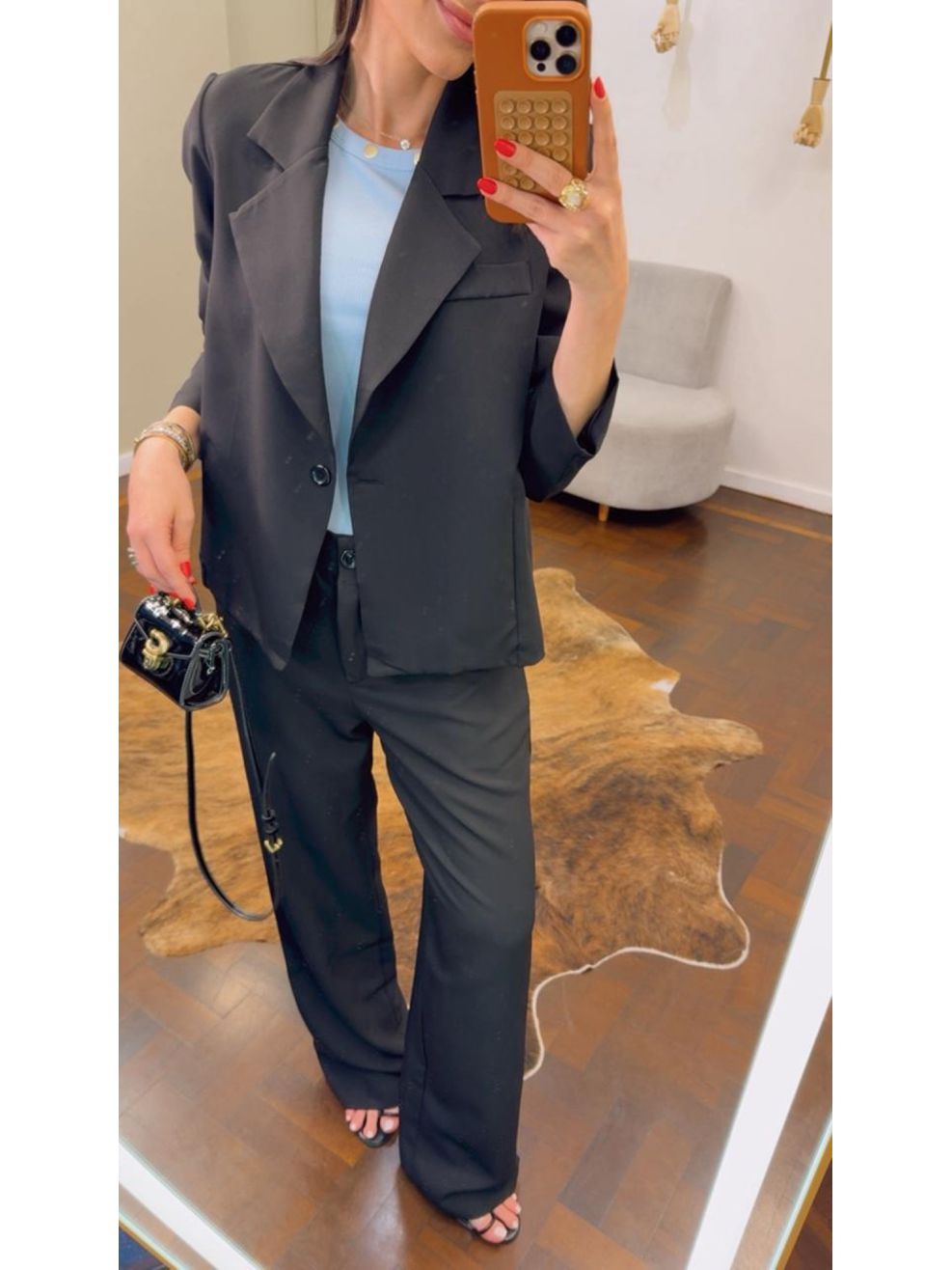 Conjunto Alfaiataria Lya - Preto 