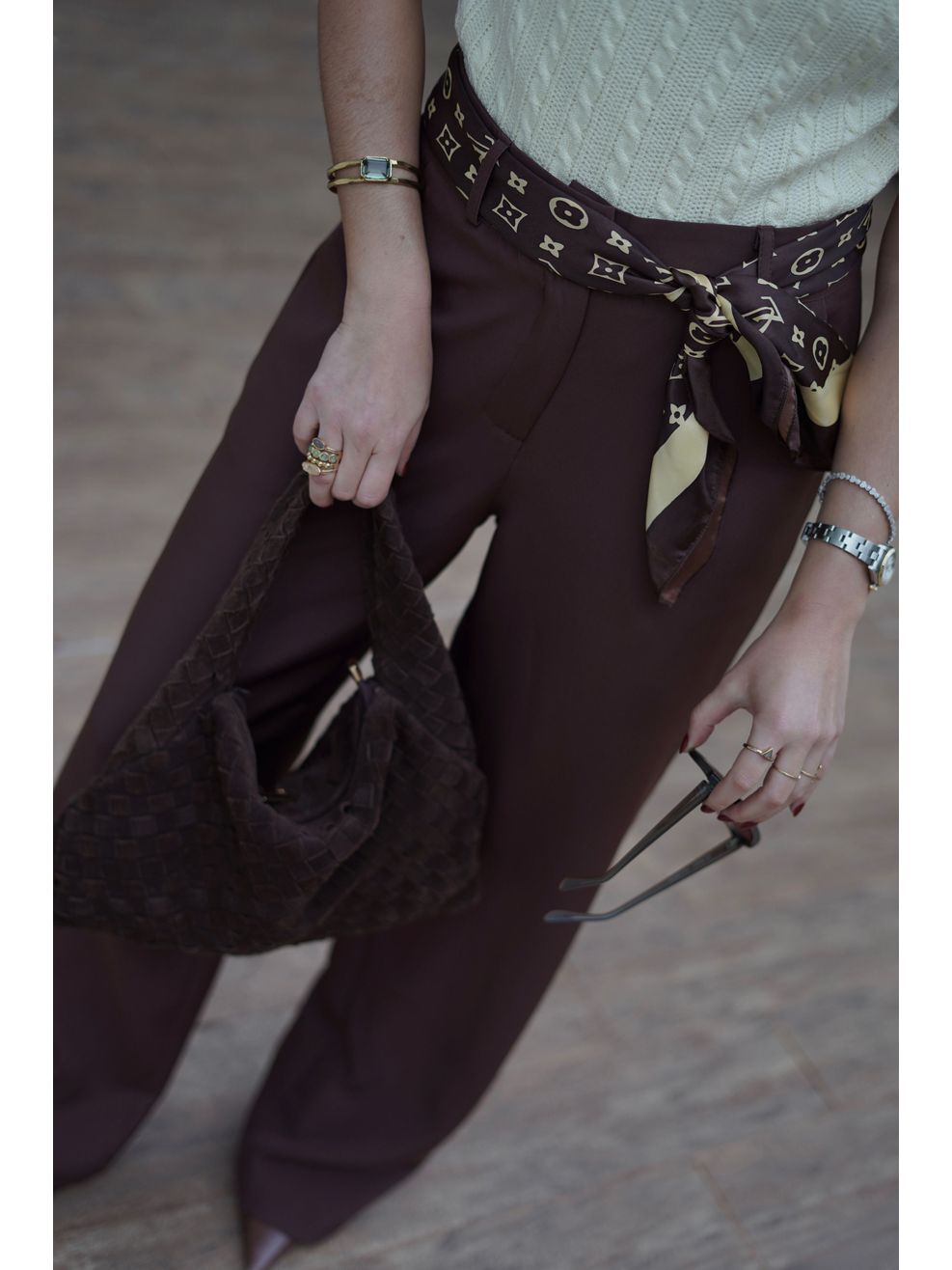 Conjunto Alfaiataria Lya - Marrom 