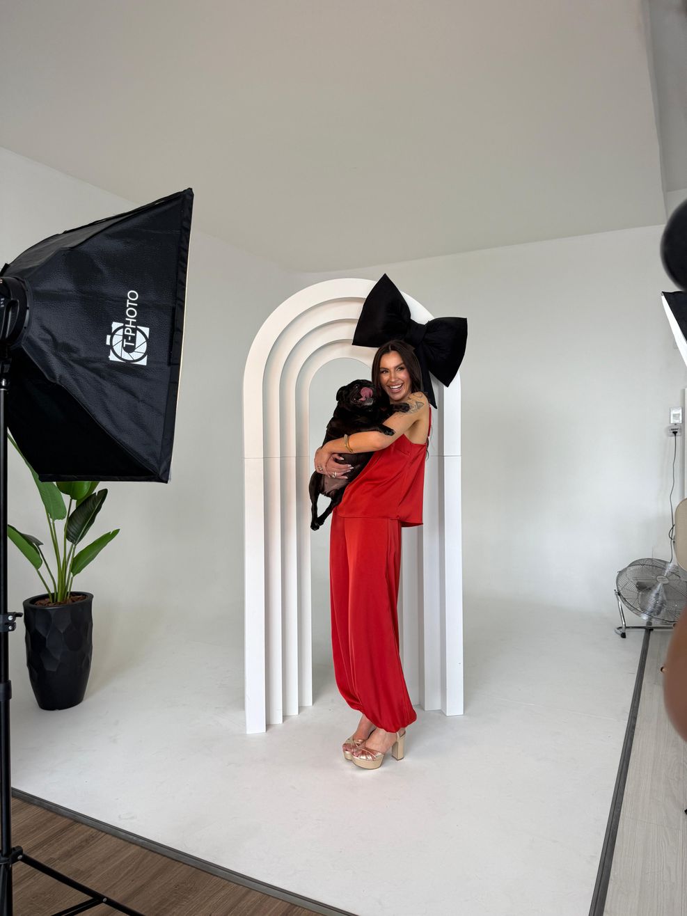 Conjunto Acetinado Betina - Vermelho