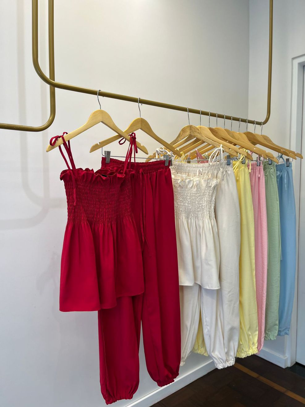 Conjunto Capri Lastex Marrant - Vermelho