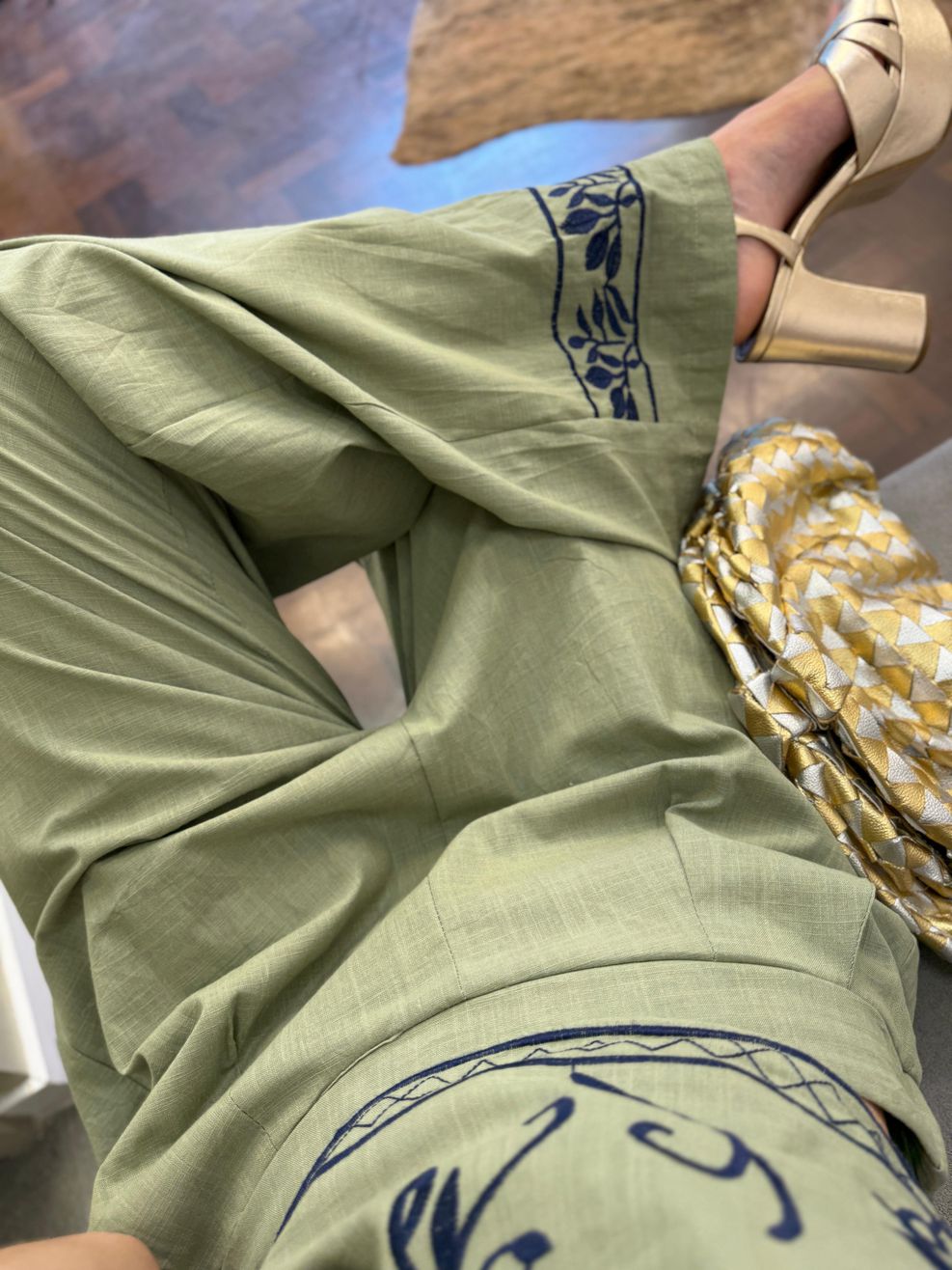 Conjunto Alfaiataria Bordado Olympia - Matcha 