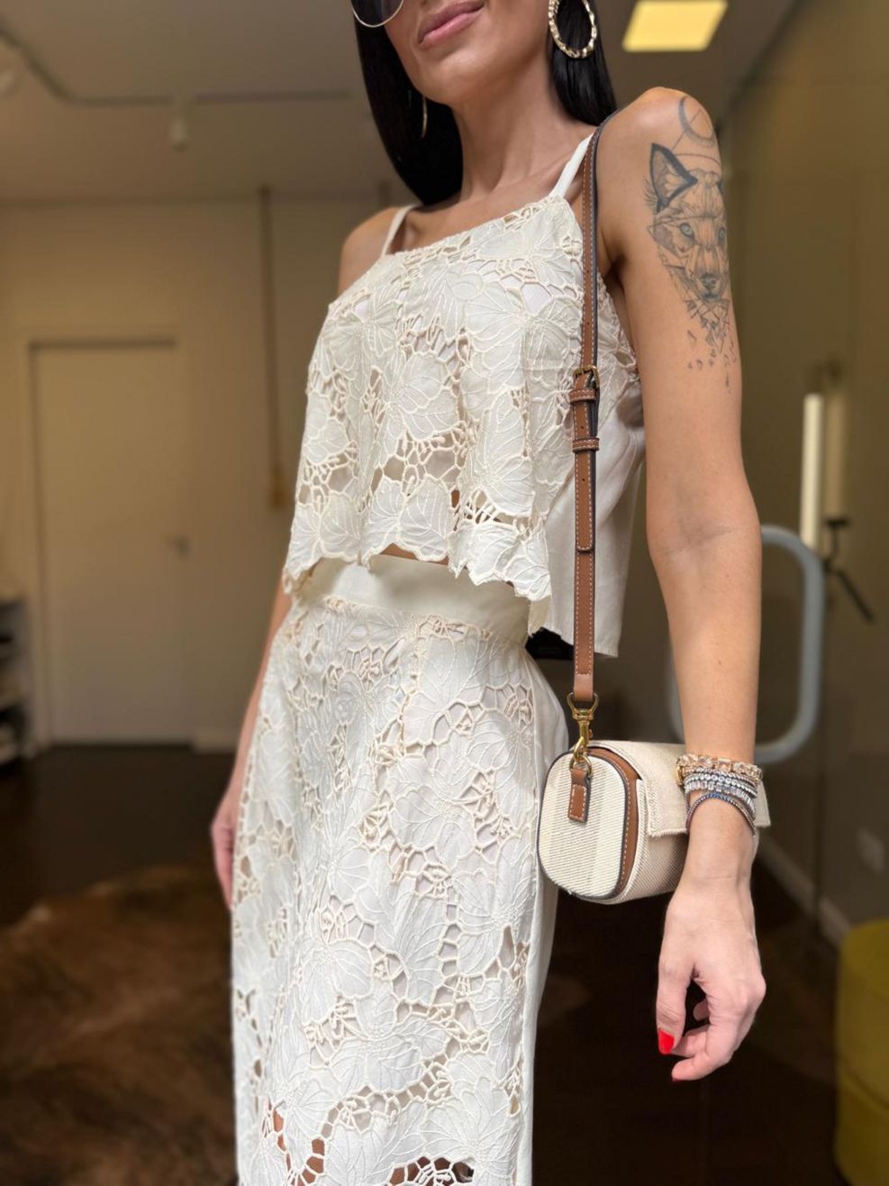 Conjunto Guipir - Saia e Top - Select Edition - Off White 