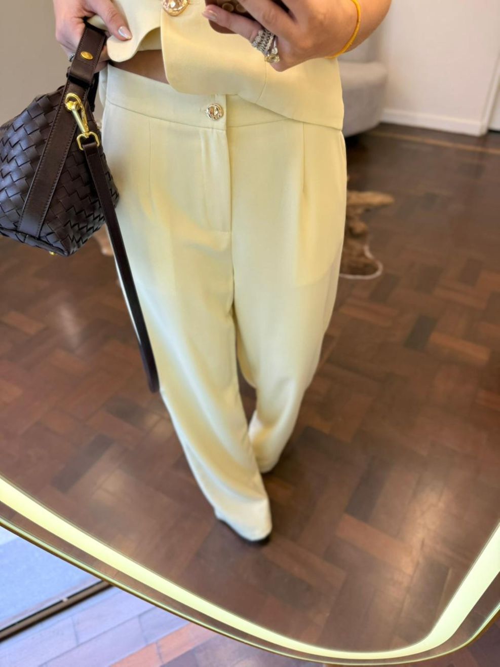 Conjunto Alfaiataria Cora - Amarelo Manteiga 