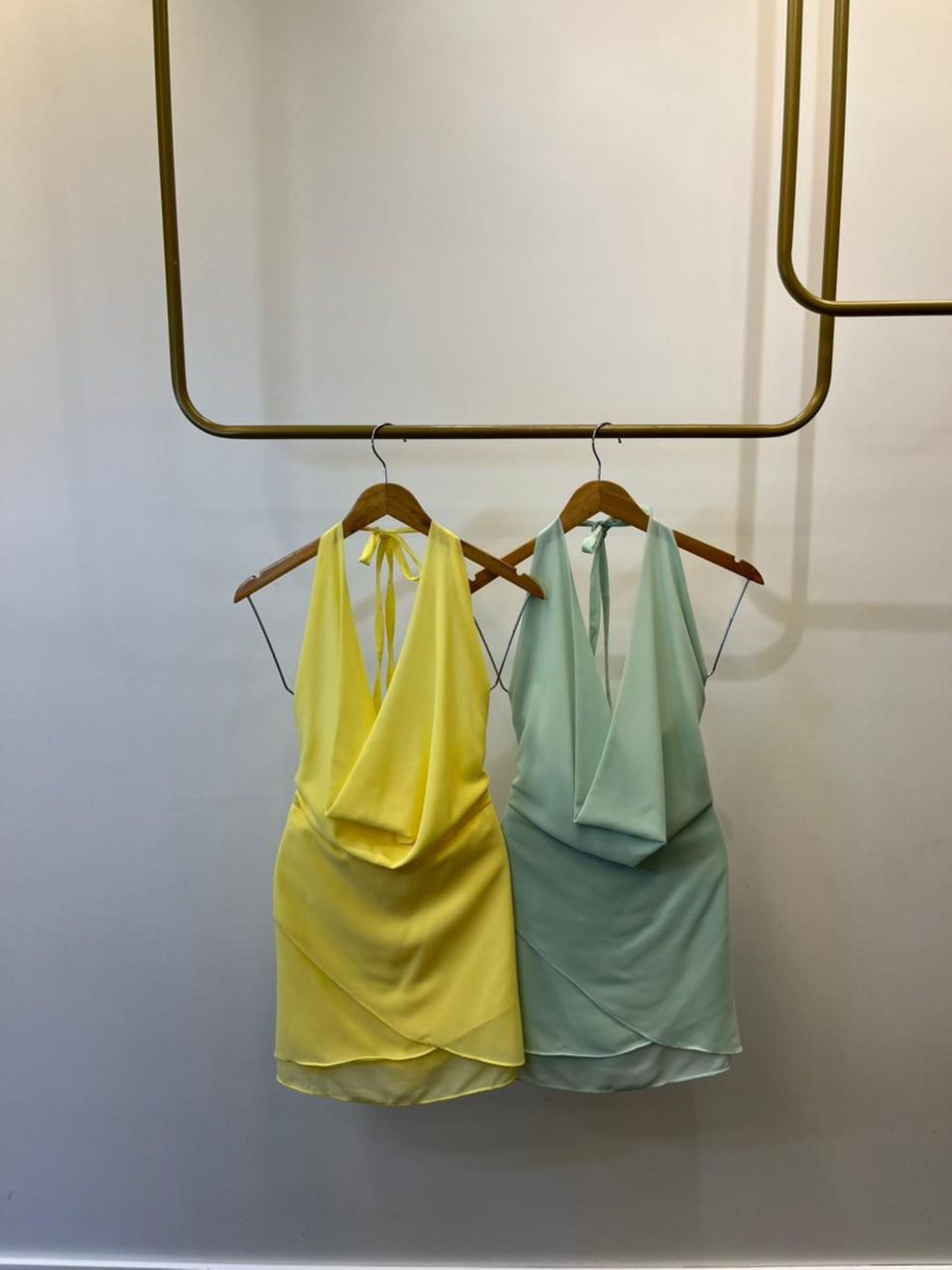 Macaquinho Gola Boba Giallo - Verde Menta