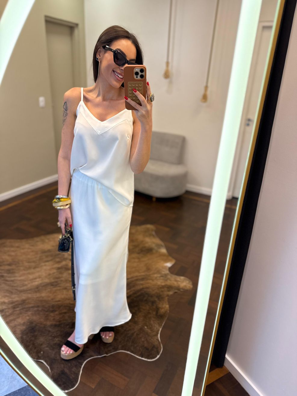 Saia Cetim Érika - Off White 