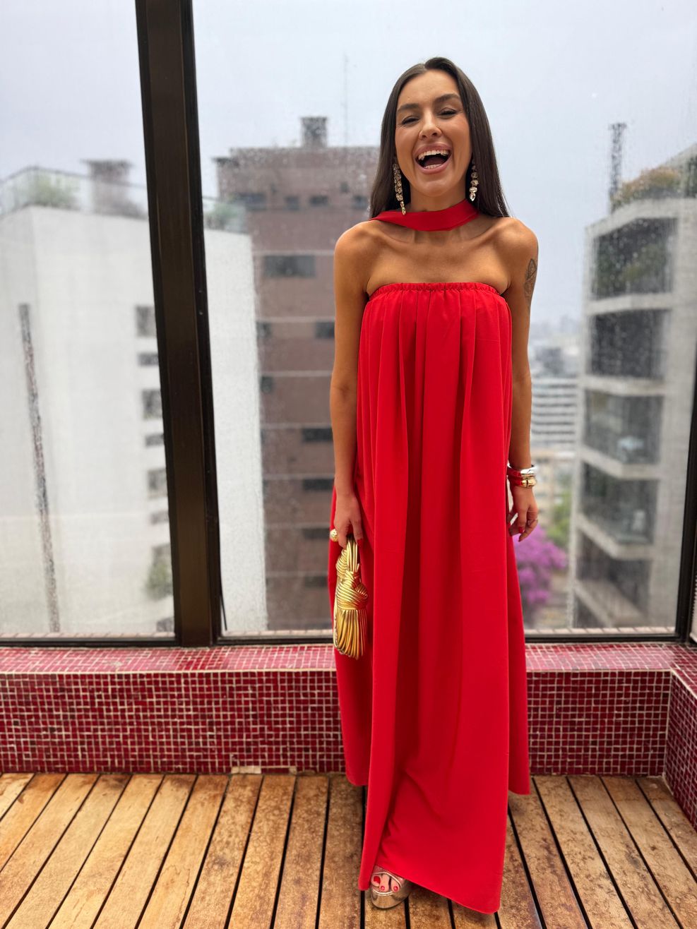 Vestido Longo Kris - Echarpe/Faixa