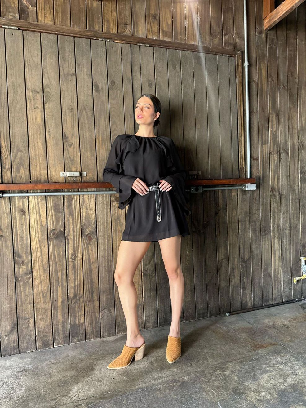 Vestido Curto Fluido Lituânia - Preto