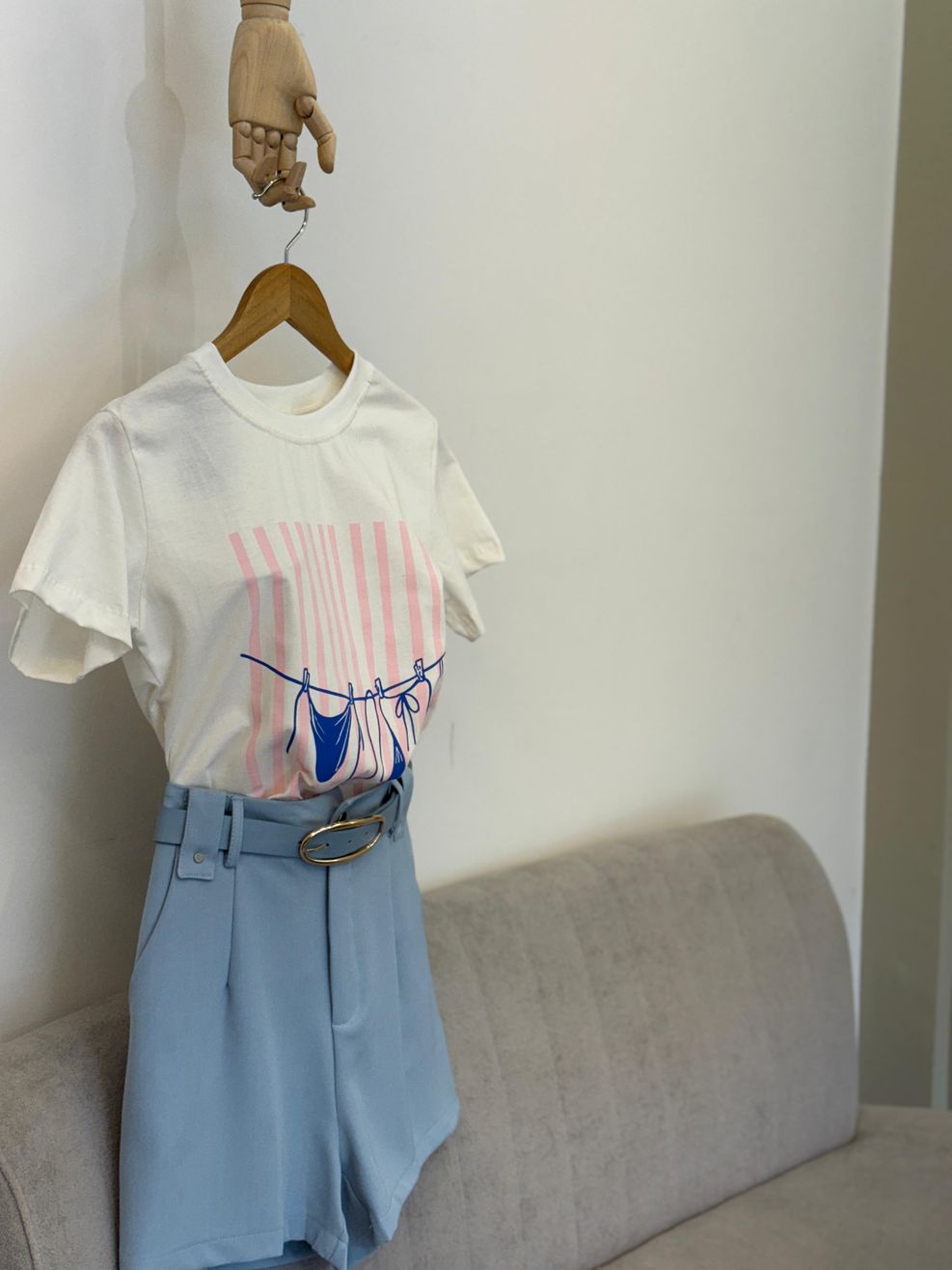 Shorts Alfaiataria Elisa - Azul