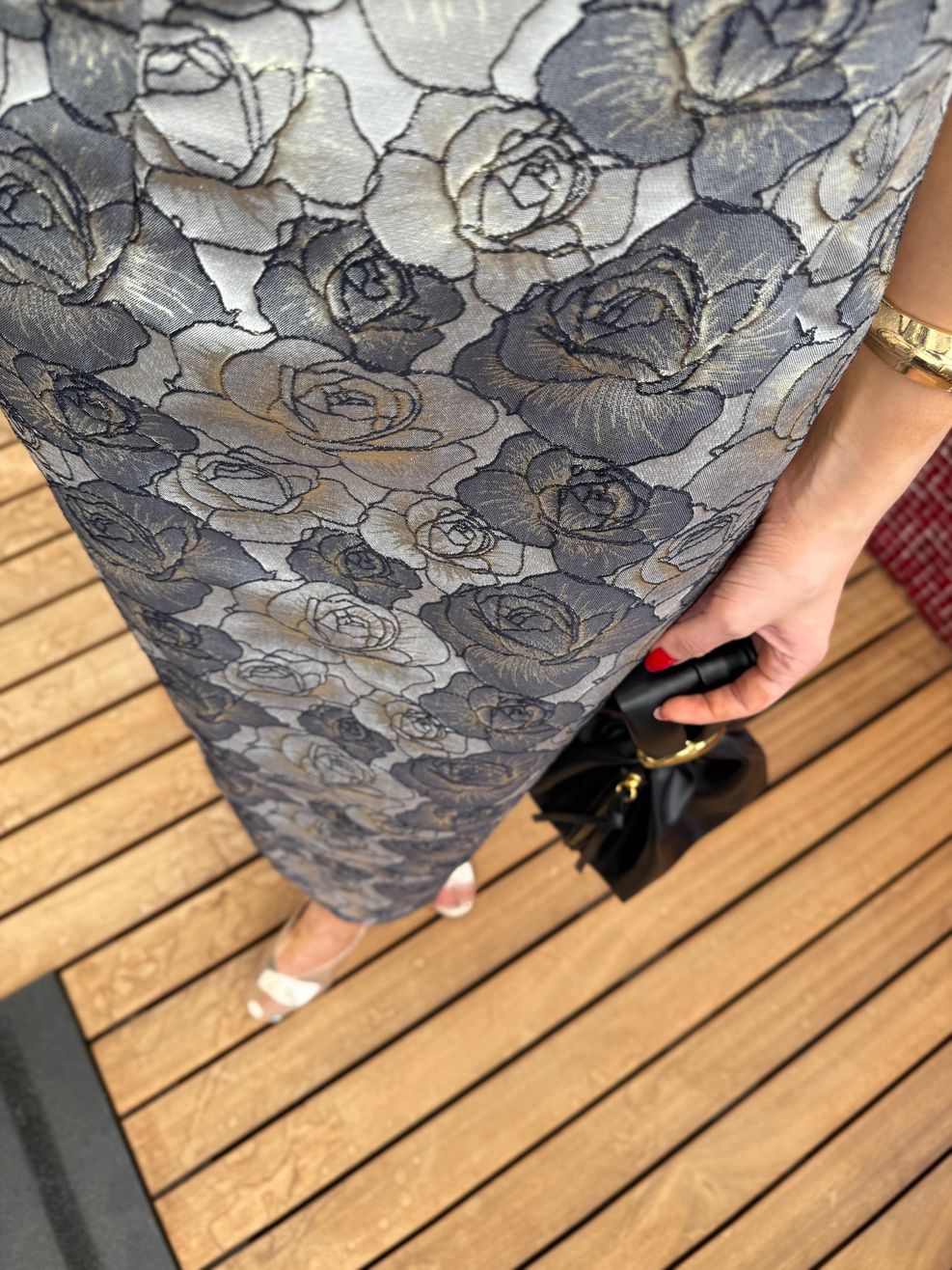 Vestido Alfaiataria Jacquard Luxury - PRATA
