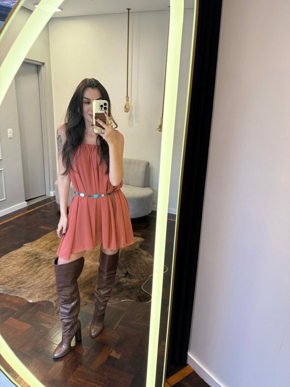 Conjunto Vestido e Capa Chiffon 