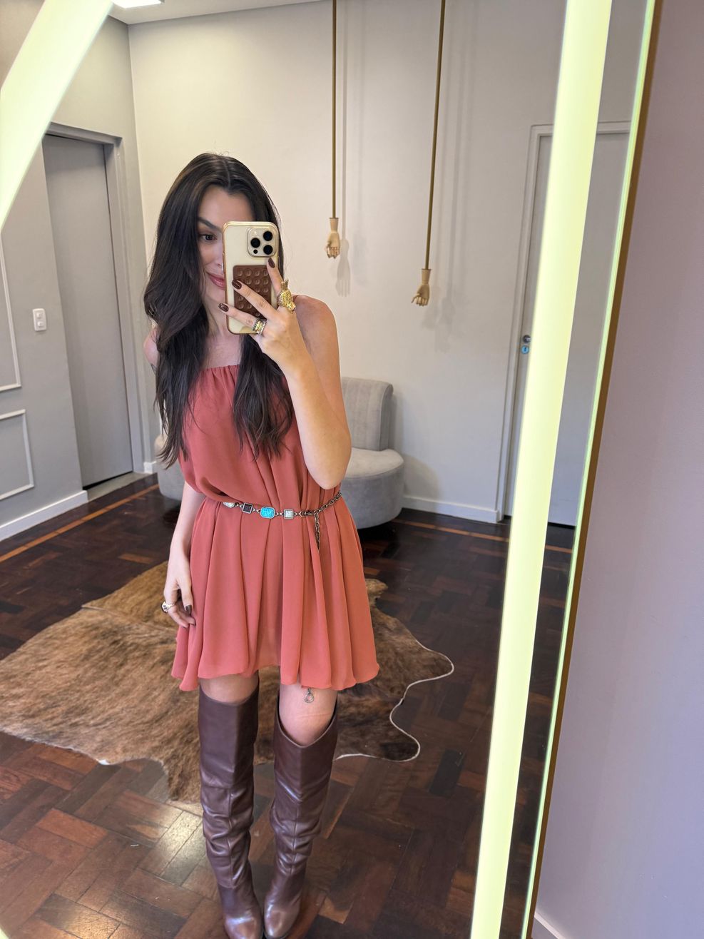 Conjunto Vestido e Capa Chiffon 