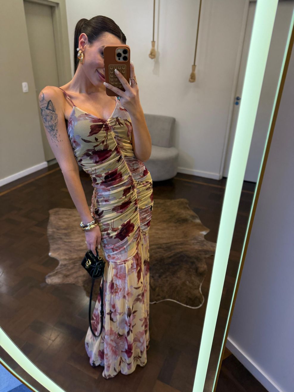 Vestido Microtule Drapeado Spring 