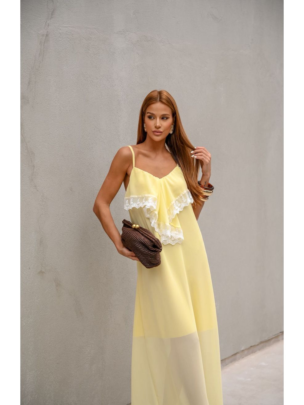 Vestido Chiffon Calm - Amarelo 