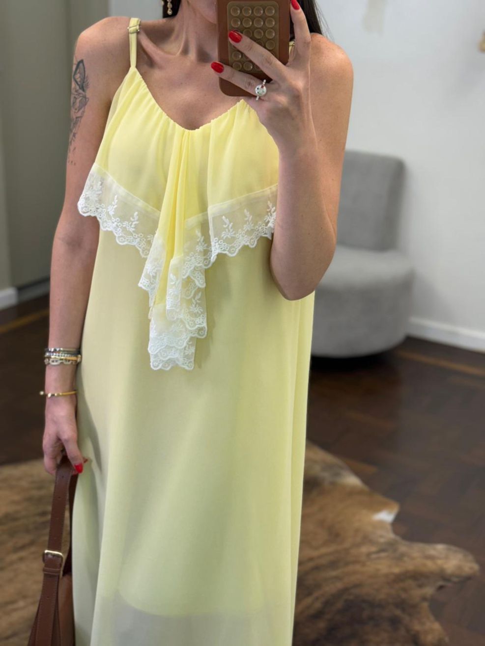 Vestido Chiffon Calm - Amarelo 