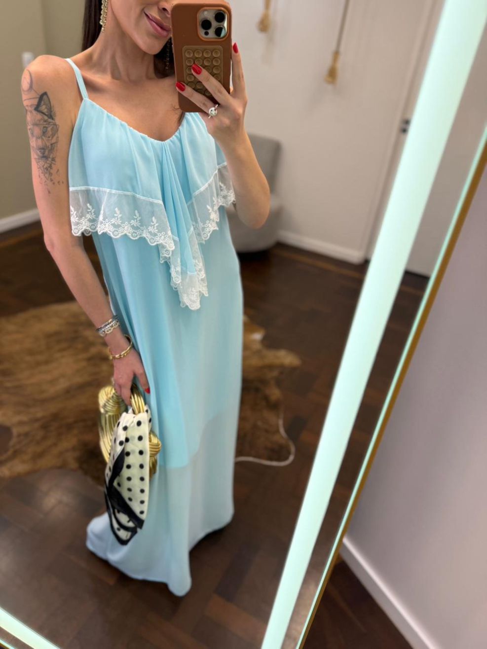 Vestido Chiffon Calm - Azul Bebê