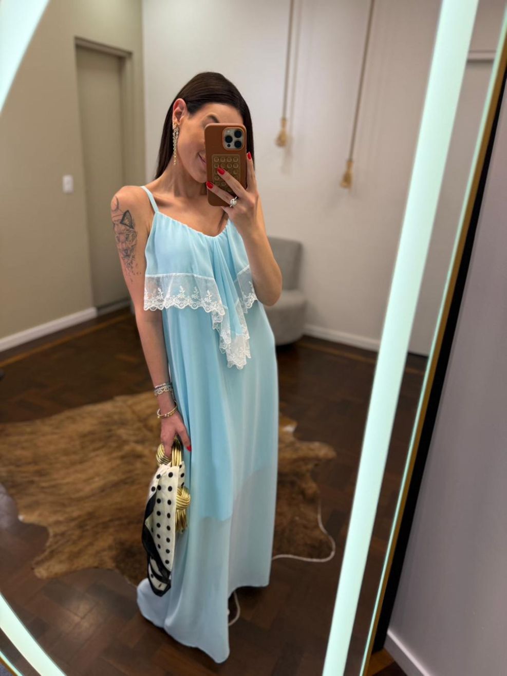 Vestido Chiffon Calm - Azul Bebê