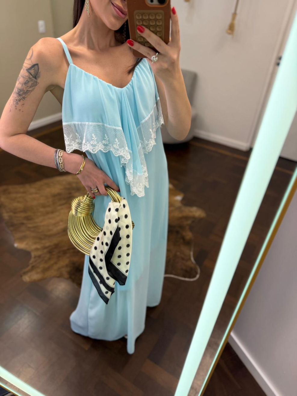 Vestido Chiffon Calm - Azul Bebê