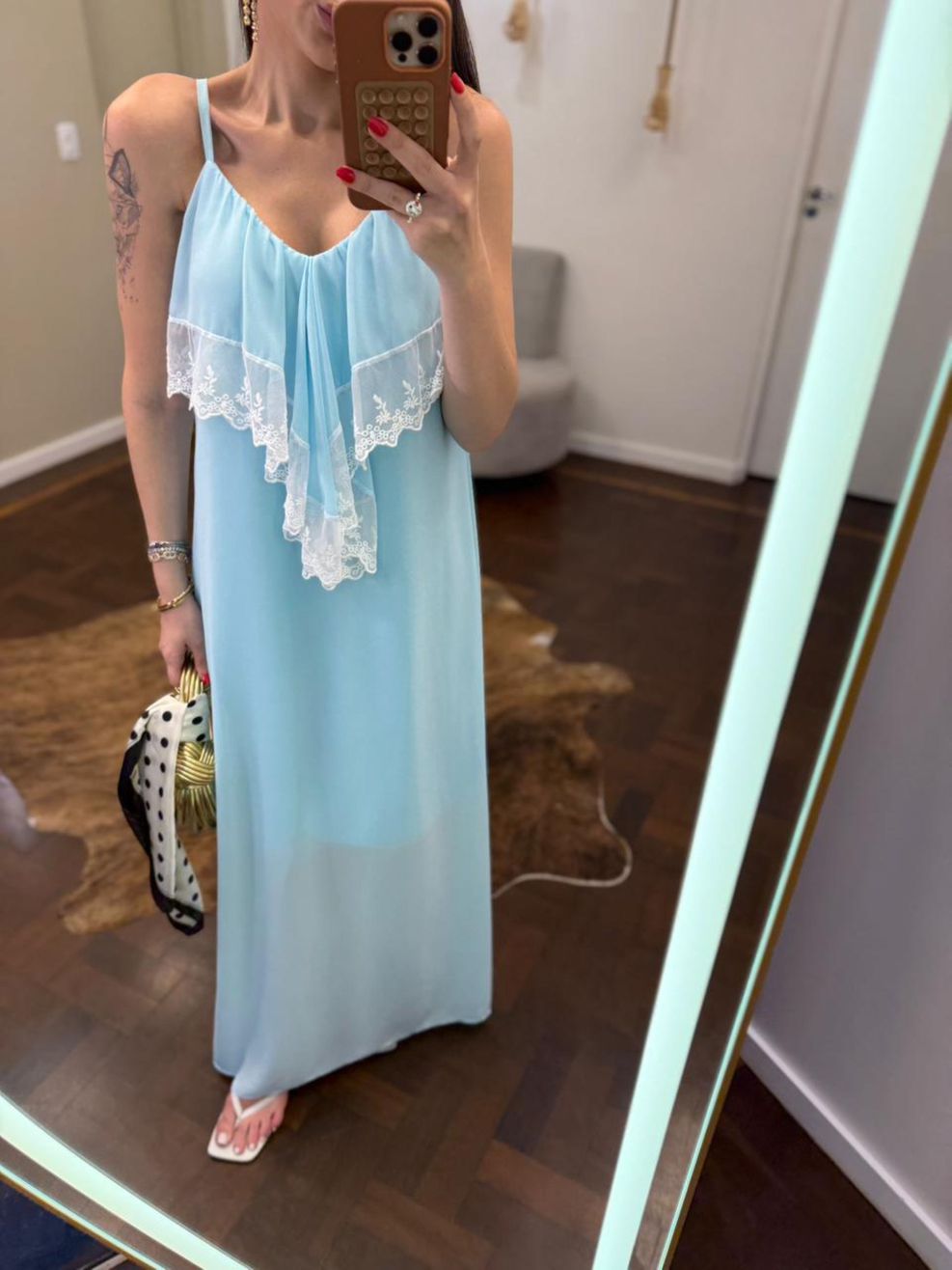 Vestido Chiffon Calm - Azul Bebê