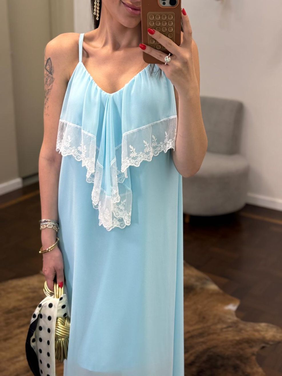 Vestido Chiffon Calm - Azul Bebê