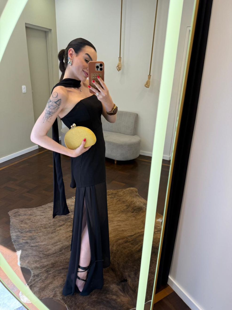 Vestido Tomara que Caia Echarpe Vicky - Preto 