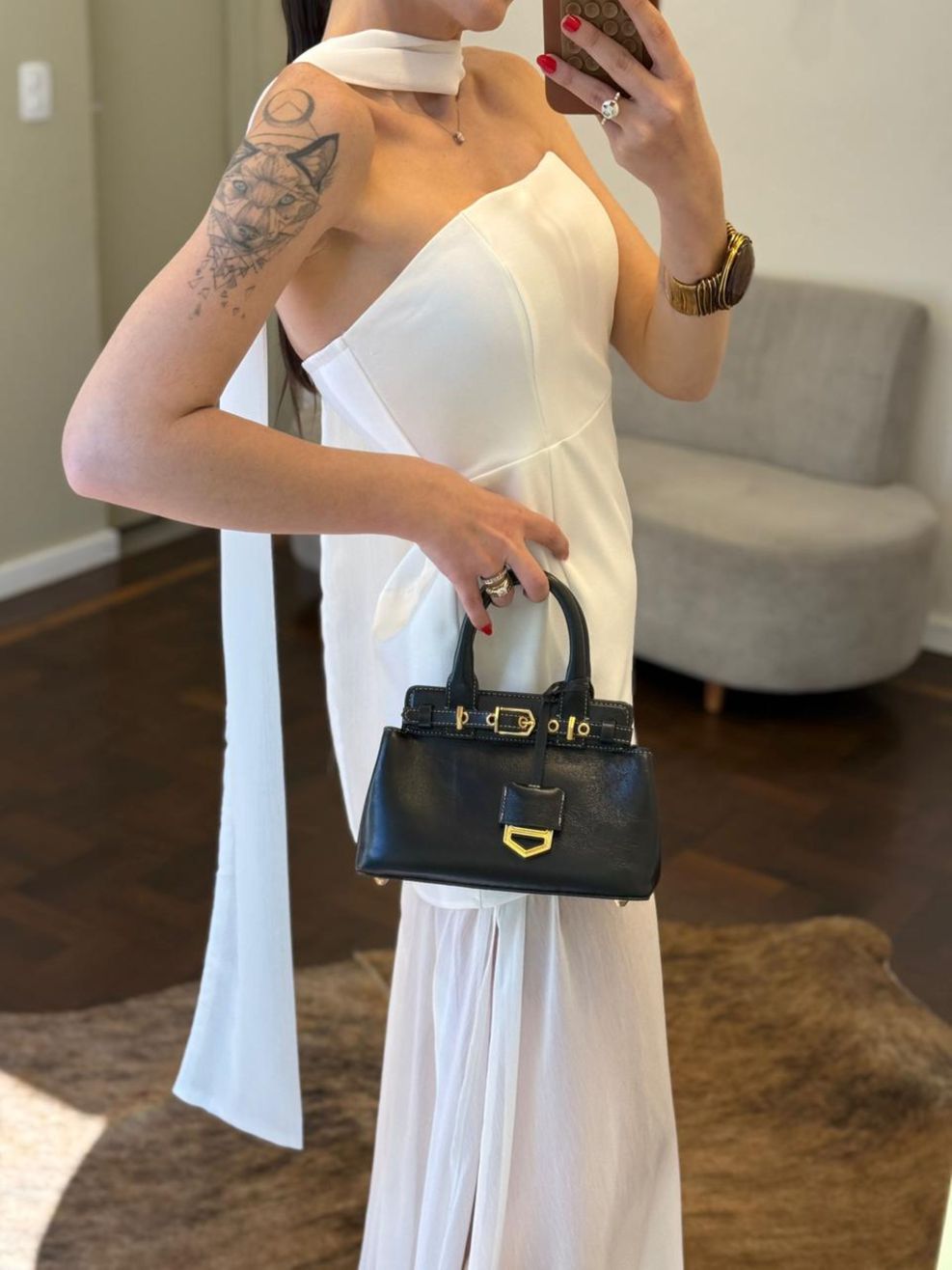 Vestido Tomara que Caia Echarpe Vicky - Branco