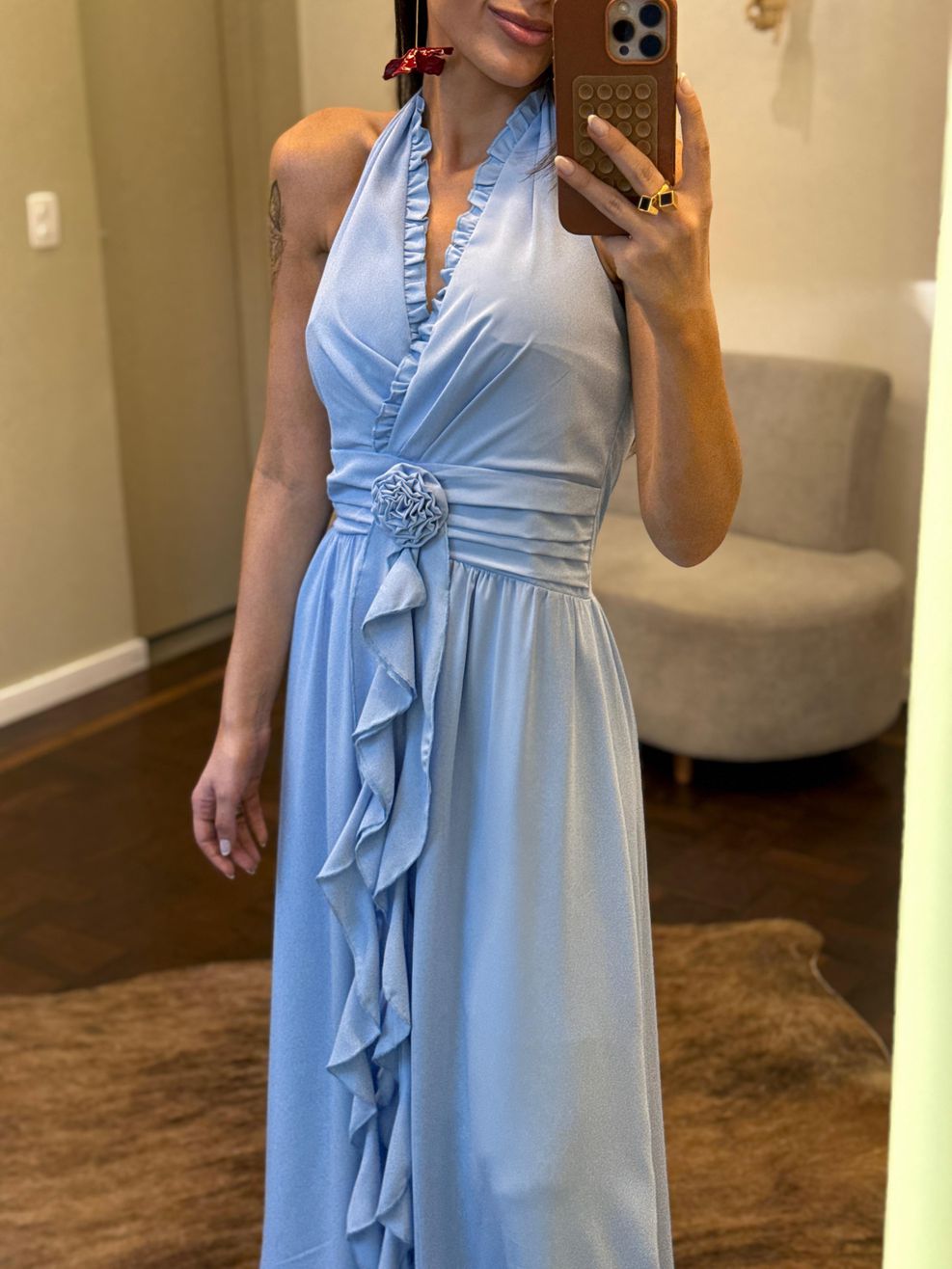 Vestido Positano - Azul Bebê 