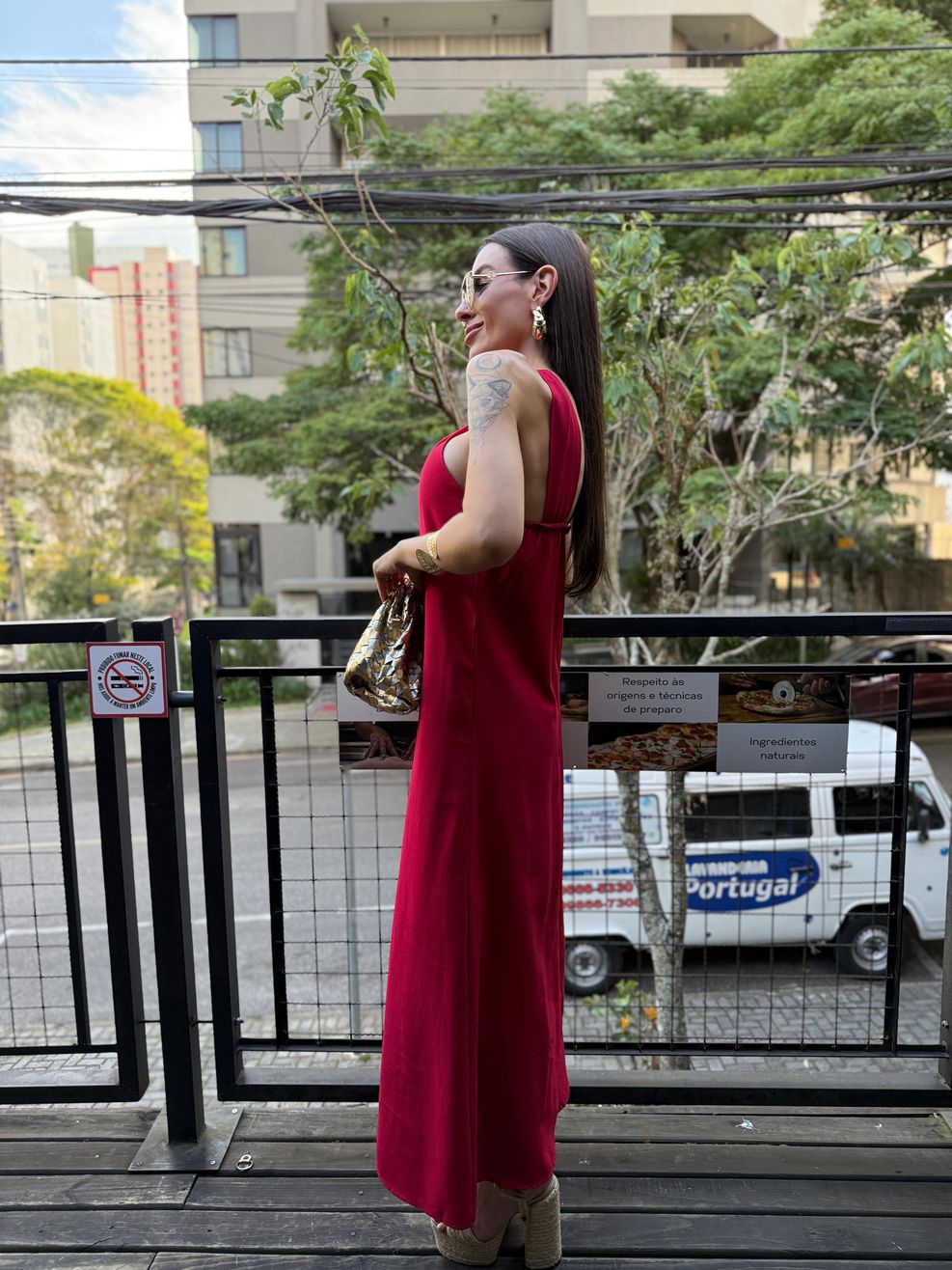 Vestido Malu Alfaiataria Marrant - Vermelho