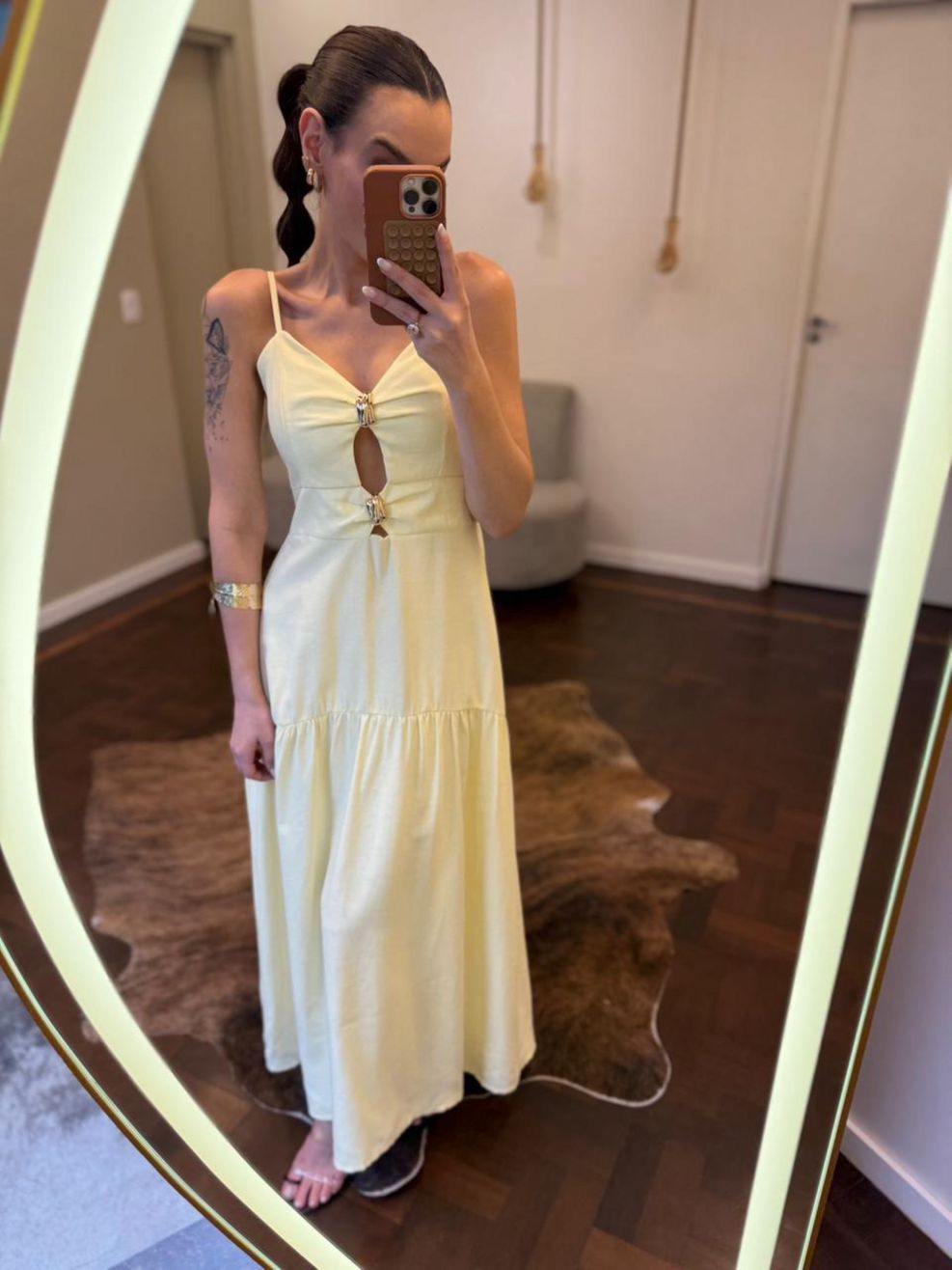 Vestido Heloísa - Amarelo Manteiga