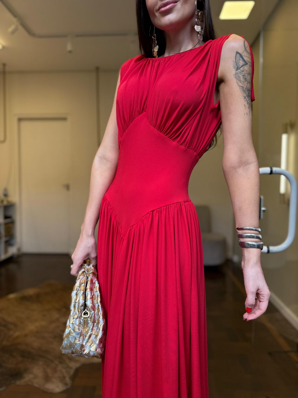 Vestido Losango Sublime - Vermelho