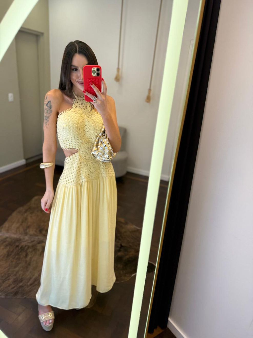Vestido Guipir Marcelle - Amarelo Manteiga