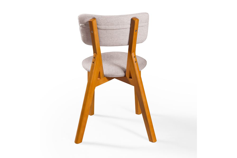 Cadeira Jantar modelo Gold Tecido Linho madeira nobre maciça Kit 3 Peças -  Poltronas do Sul - Compre suas poltronas sem sair de casa!