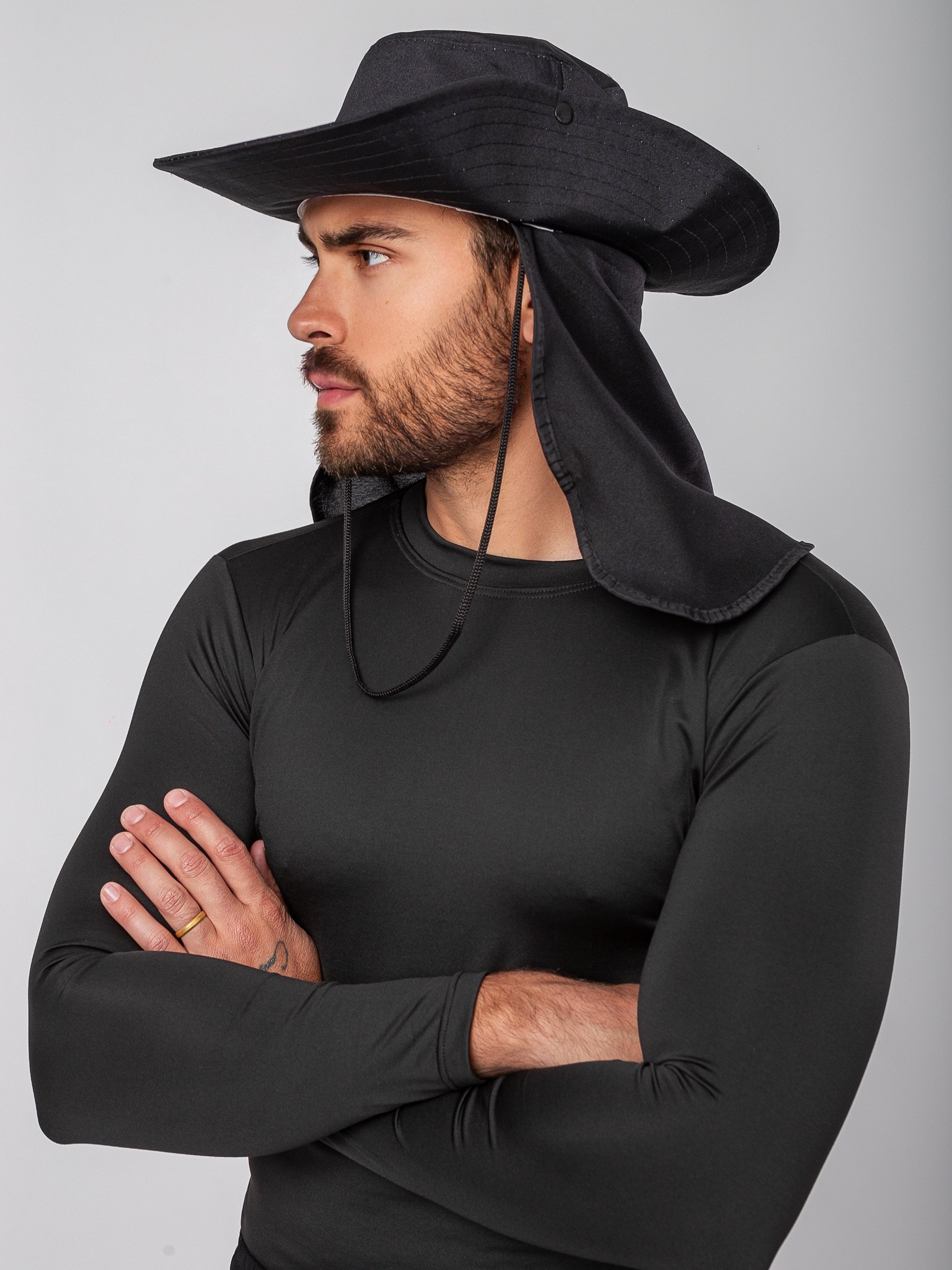 Chapéu Australiano com Protetor De Nuca