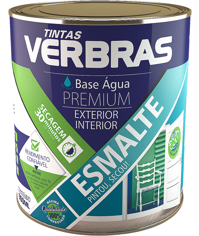 Esmalte Base Água Verbras Exterior-Interior Litro 0,9L