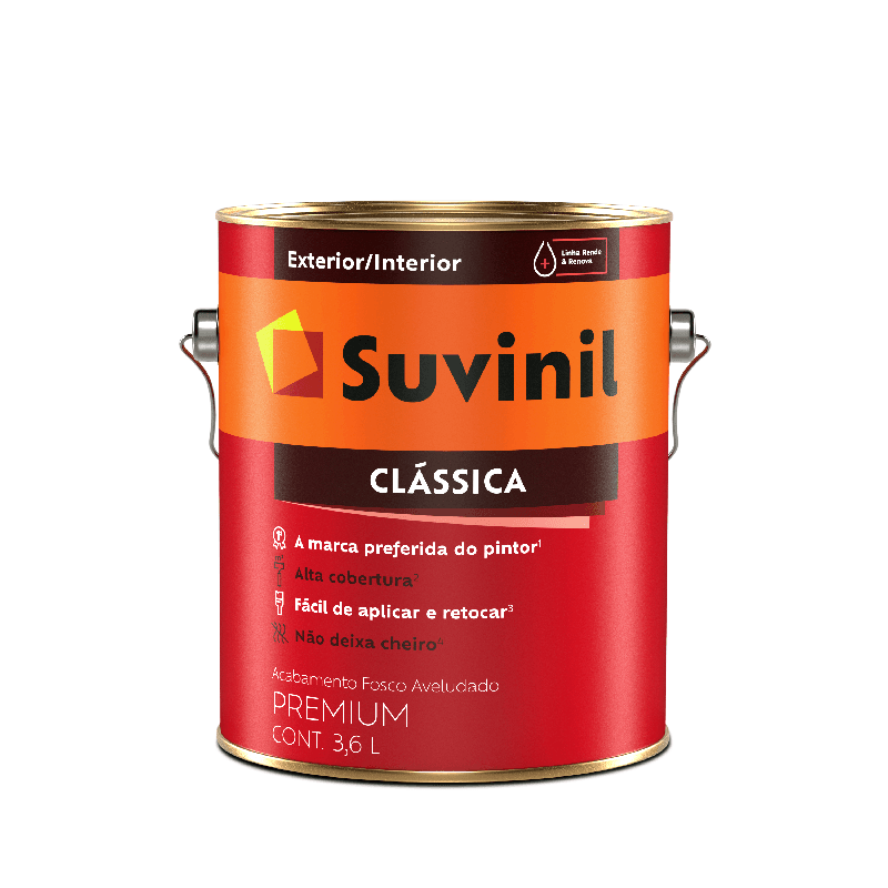 Tinta Látex SUVINIL Clássica Interna Externa Galão 3,6L