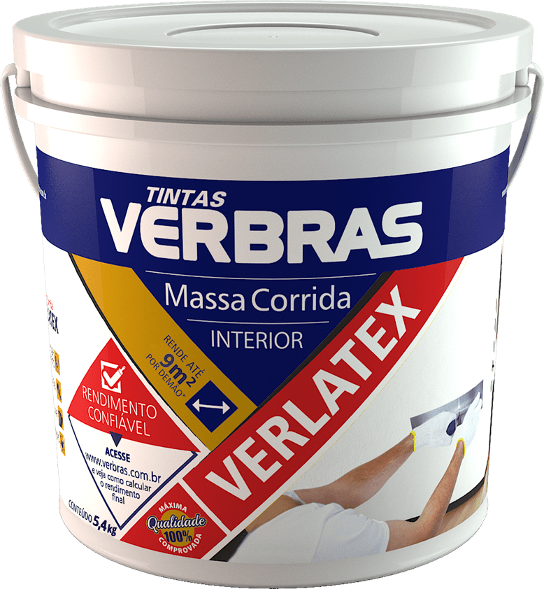 Massa Corrida Verbras Interna Litro 0,9L