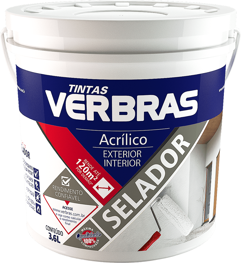 Selador Acrílico Verbras Externo-Interno Galão 3,6L