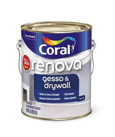 Direto No Gesso E Drywall Renova Cor Branco 3,6l