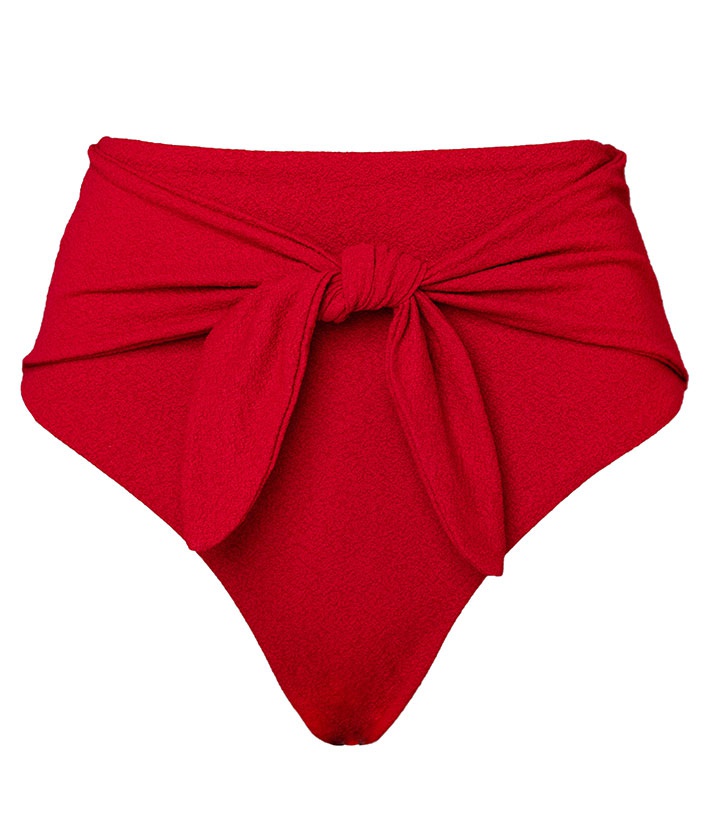 Vermelho Scarlet - Calcinha Hot Pants Laço 