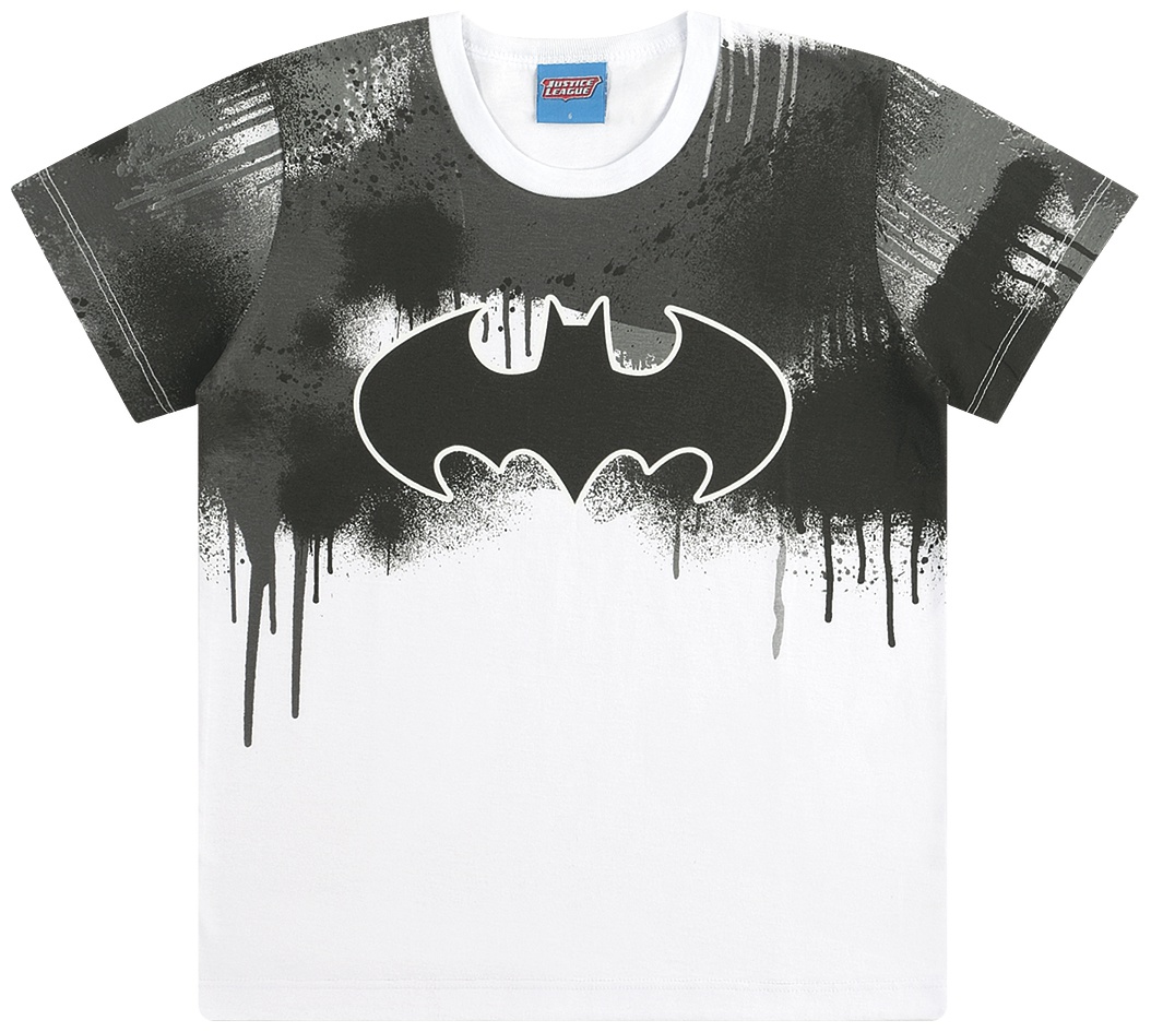 Camiseta Batman Liga Da Justiça Super Herói Infantil Masculino Menino Marvel