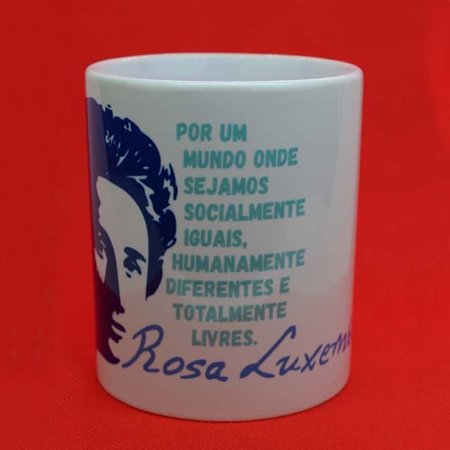 Caneca Rosa Luxemburgo - Branca - Nosso Mundo