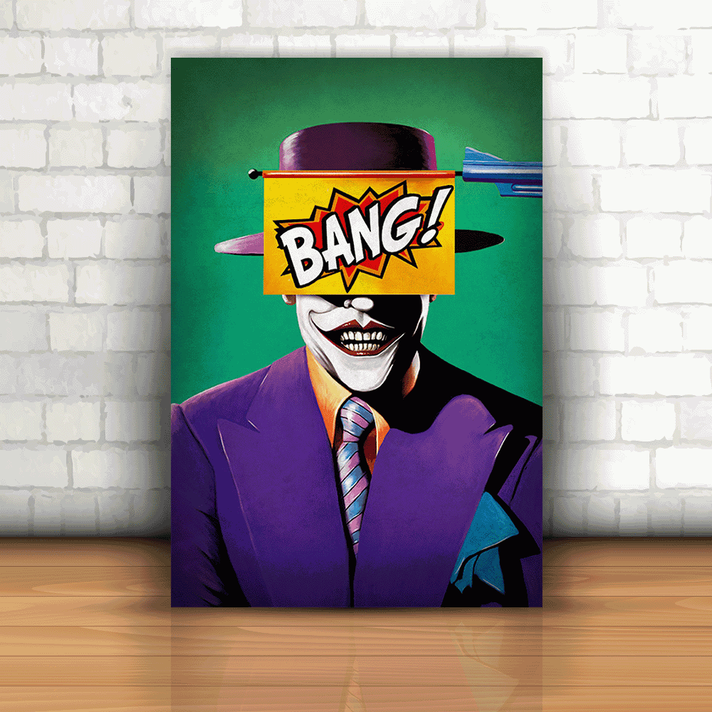 Placa Decorativa - Coringa Bang!